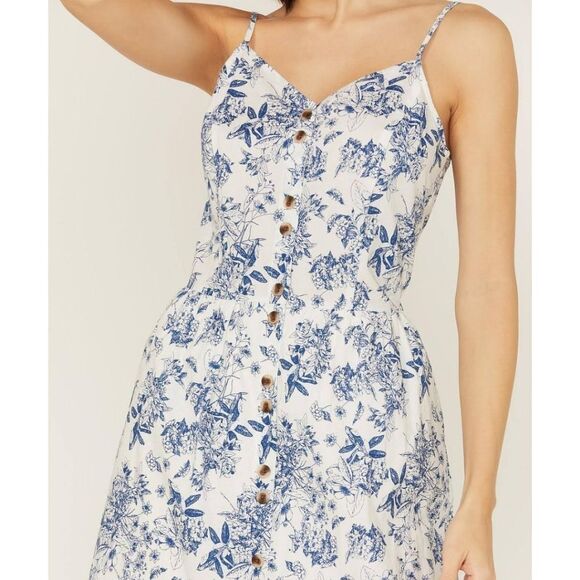 BEYOND THE RADAR WOMEN'S FLORAL SLEEVELESS MIDI DRESS Size M - Picture 3 of 14